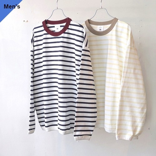 【26AW】melple ヘビーウェイトクルーネックTee L/S / The American Ringer Border L/S