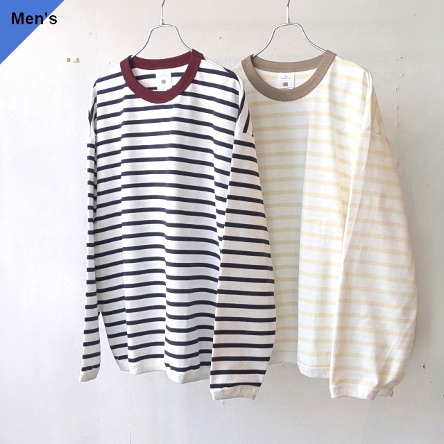 【26AW】melple ヘビーウェイトクルーネックTee L/S / The American Ringer Border L/S