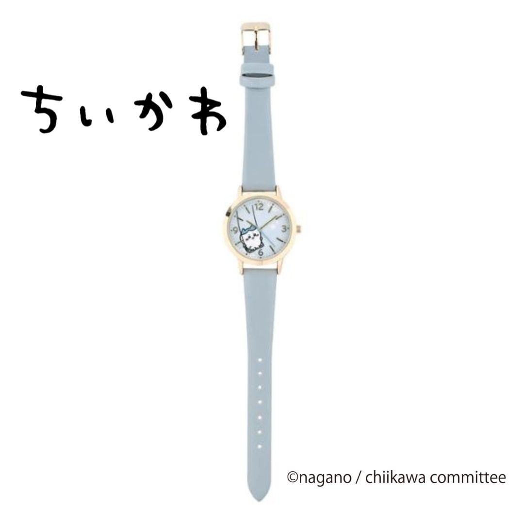 Field work フィールドワーク ちいかわ レザーウォッチ ハチワレ ブルー キャラクター腕時計 CKW002-2