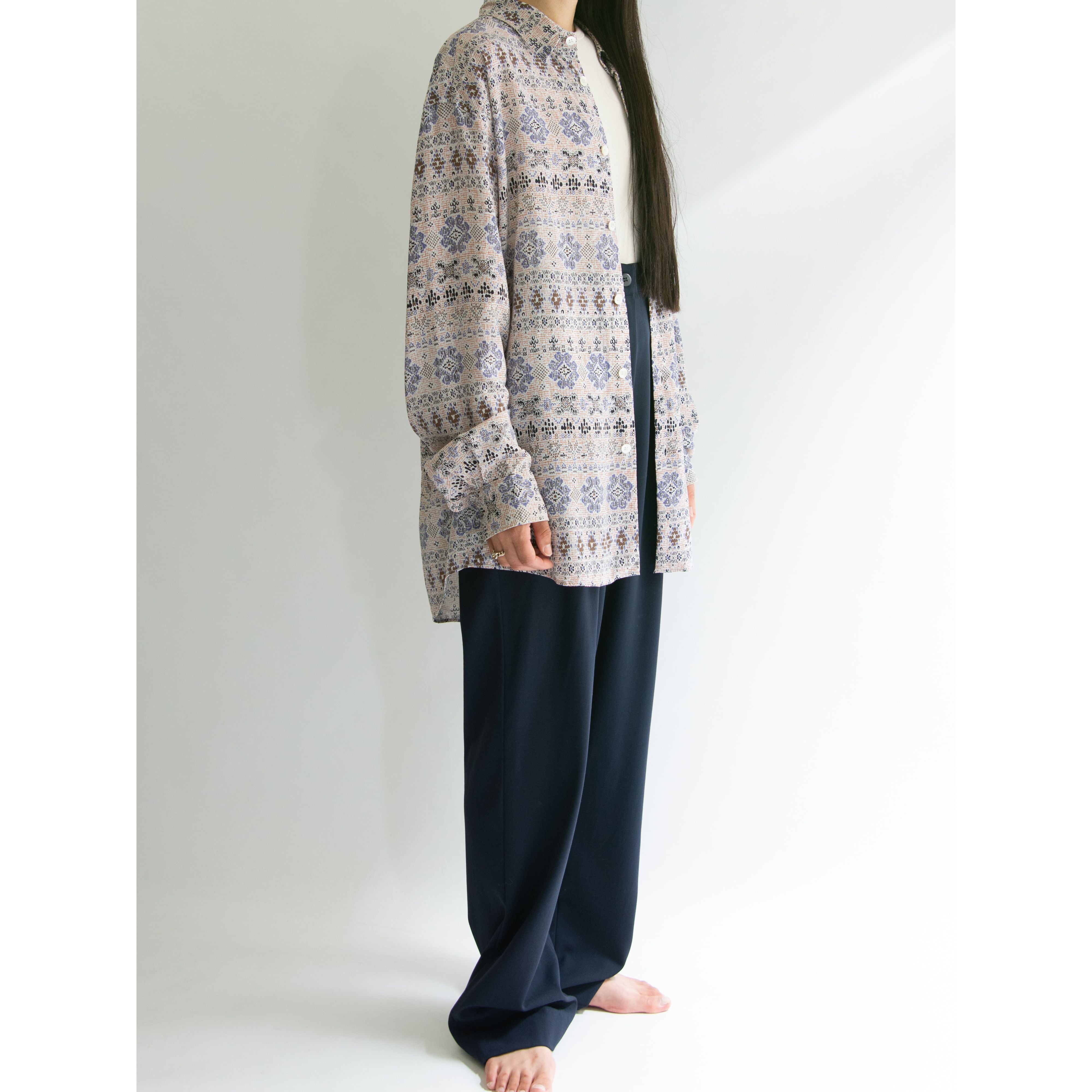 【TOKIO KUMAGAI】L/S Printed Shirt（トキオクマガイ 長袖プリント柄シャツ）
