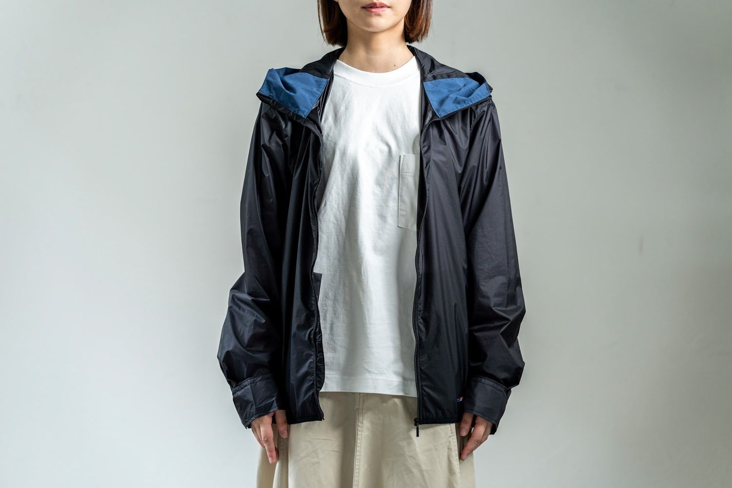 drip TO&FRO パッカブルパーカー ブラック M Then, Packable Parka［パッカブルパーカー（深型フード）］ | drip