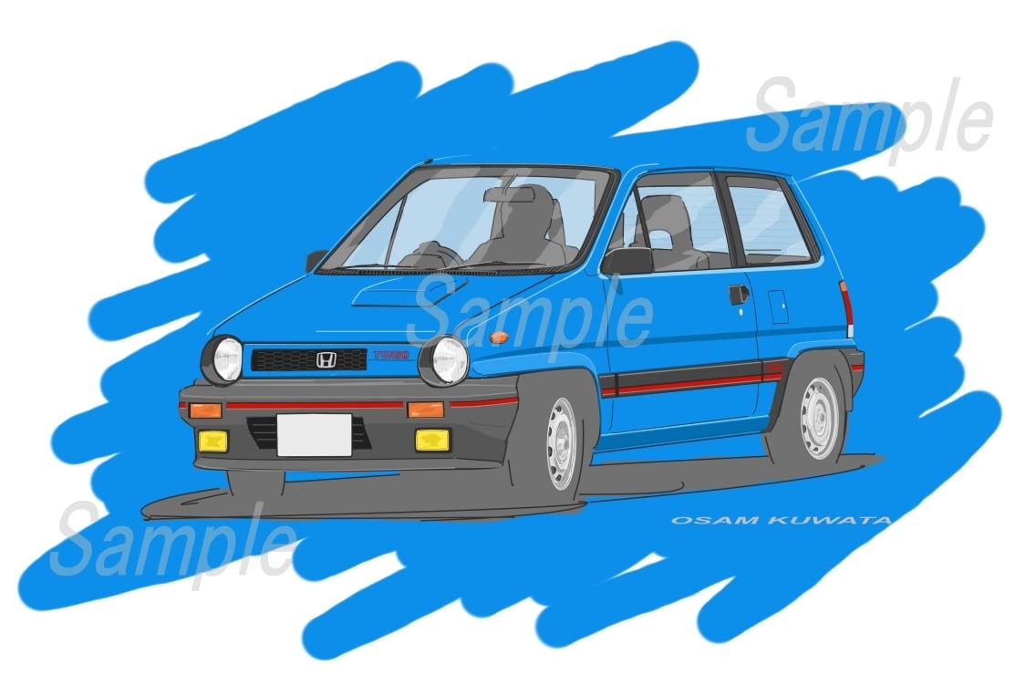 イラスト ホンダ シティ A4サイズ | osamart