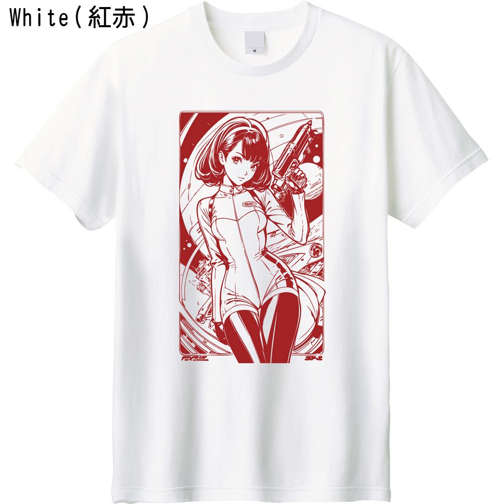 Hi-STANDARD 1991アニメ風グラフィックTシャツ　ホワイト　sサイズ 全5色】レトロアニメ Tシャツ 80s 90s SF アニメ風 ポスター プリントT