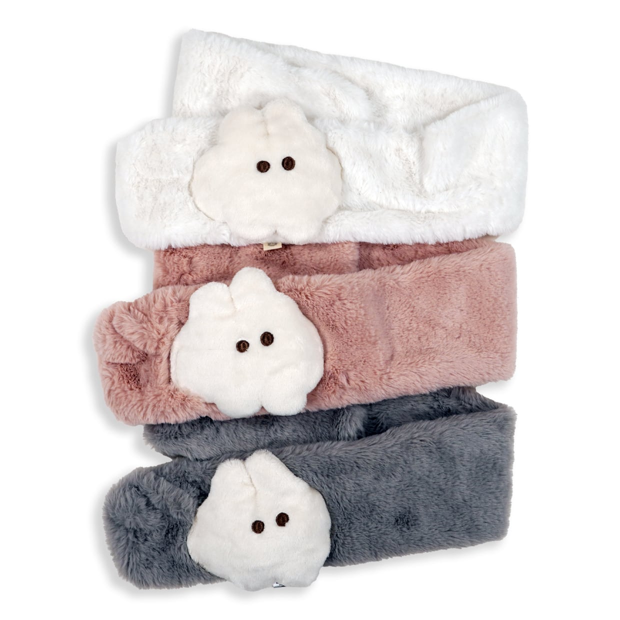 なでウサのふわふわマフラー/ピンク（MK-568） | もくもくちゃん公式