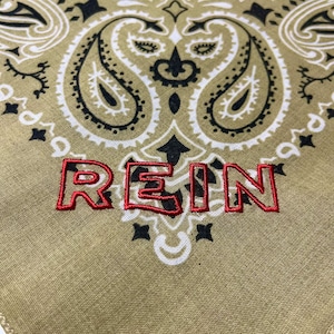 ＜REIN＞ Embroidered Bandana エンブロイダリー バンダナ (beige)