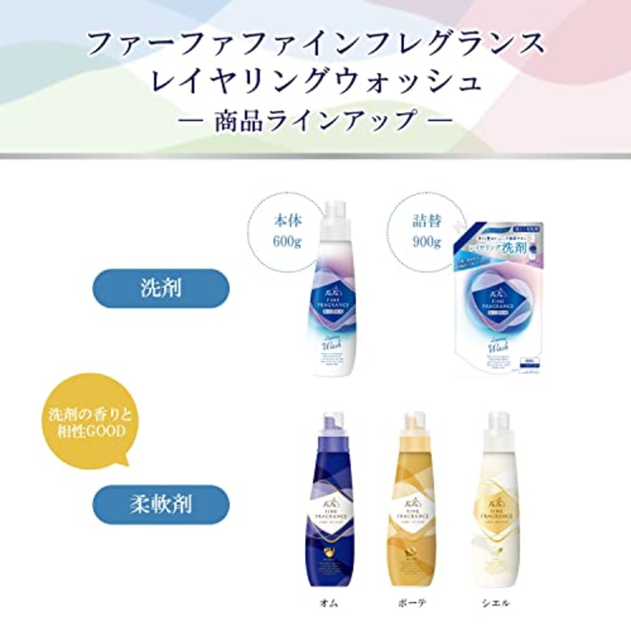 ファーファ ファインフレグランス レイヤリングウォッシュ 液体洗剤 本体 600g クラッシーソープの香り