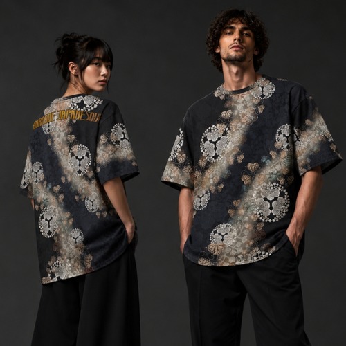 和紋様装飾　留紺　和柄ユニセックス 180G Performance Tシャツ