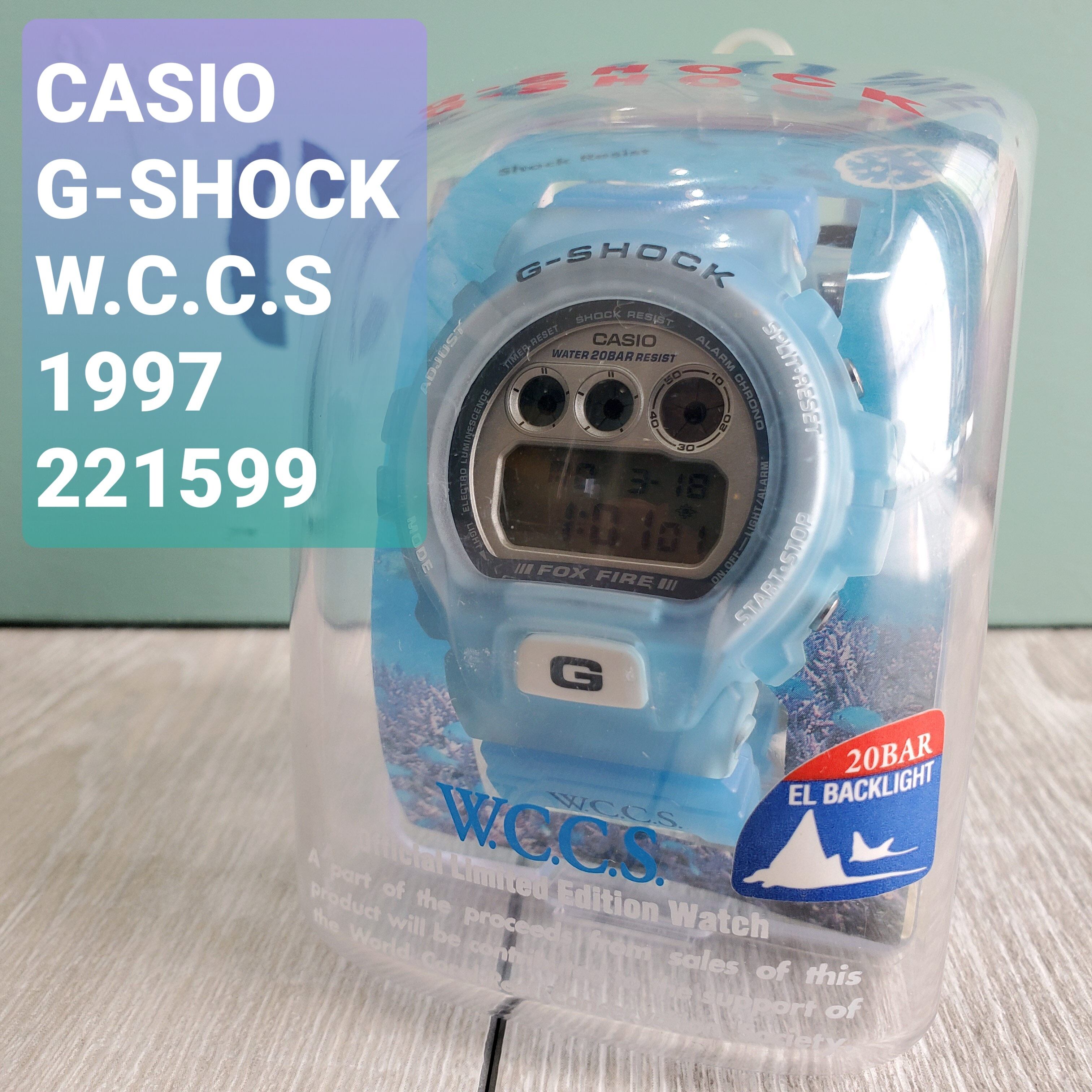 送料無料 CASIOカシオ□美品 1997年製 G-SHOCK DW-6900WC-2BT W.C.C.S 