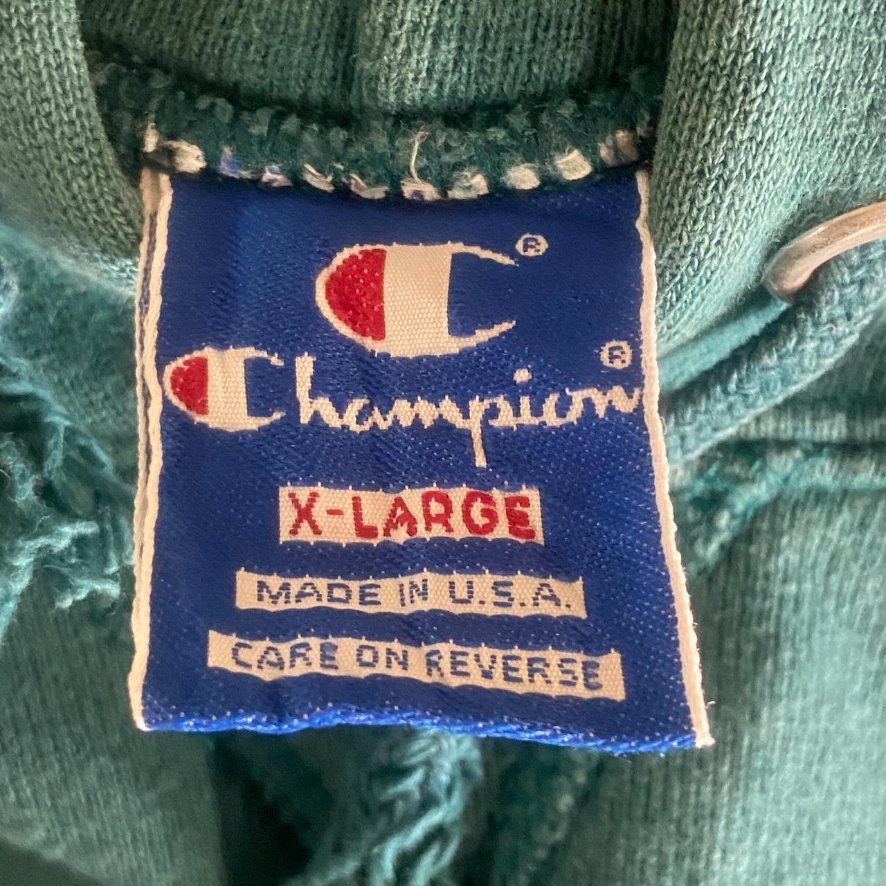 90年代 USA製 青タグ Champion チャンピオン ワンポイントロゴ刺 