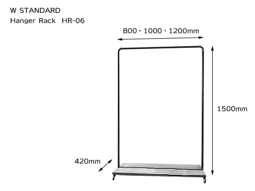 Hanger Rack HR-06 ハンドメイドハンガーラック Wstandard ダブル