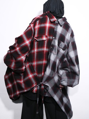 REMAKE / 変形 docking design asymmetry shirt