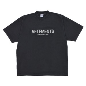 【VETEMENTS】CRYSTAL LIMITED EDITION T-SHIRT（WASHED BLACK）