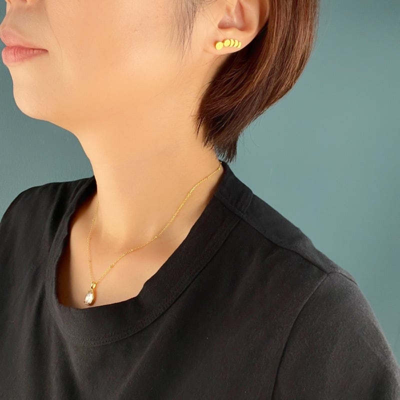 Gold Coating 月のみちかけ ピアス | 【公式通販】鎌倉のシルバー