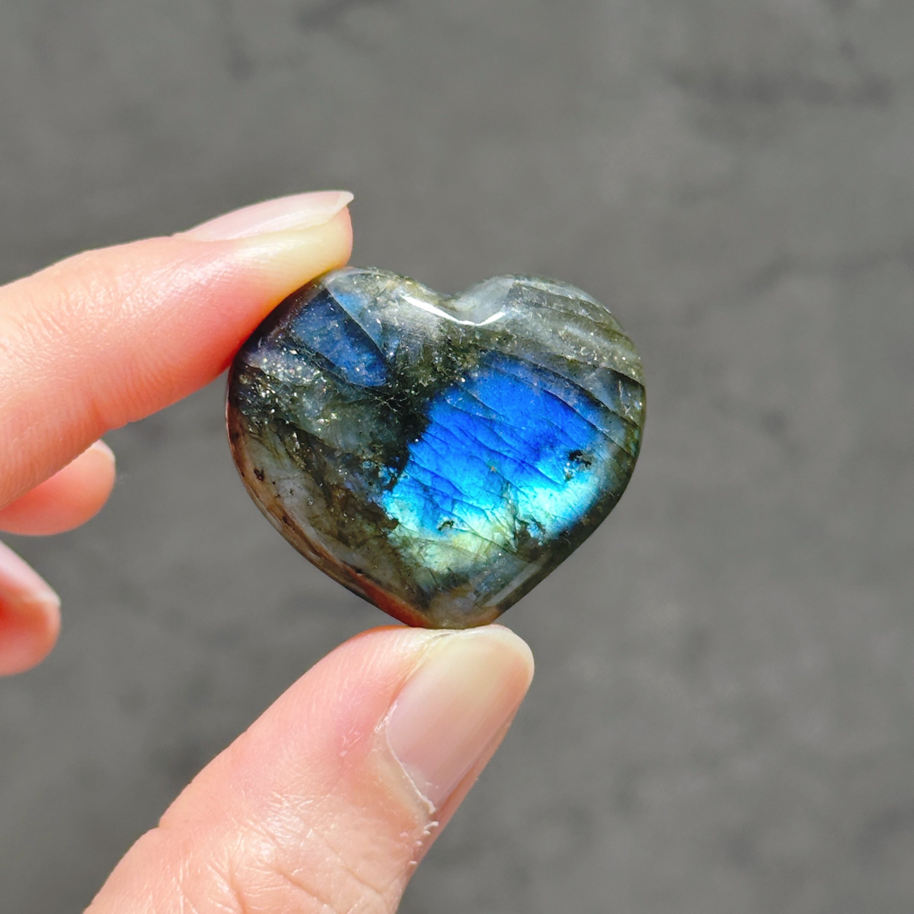 ラブラドライト ハート11◇ Labradorite ◇天然石・鉱物・パワーストーン