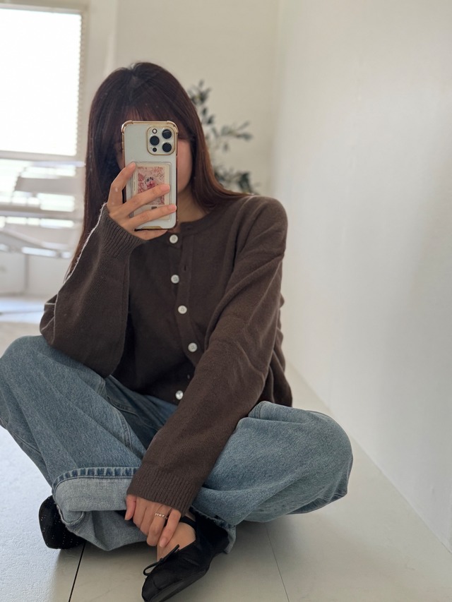 (予約) HAUS / Snug angora cardigan 2color