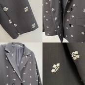 ミニフラワー刺繍オーバーJK/グレー