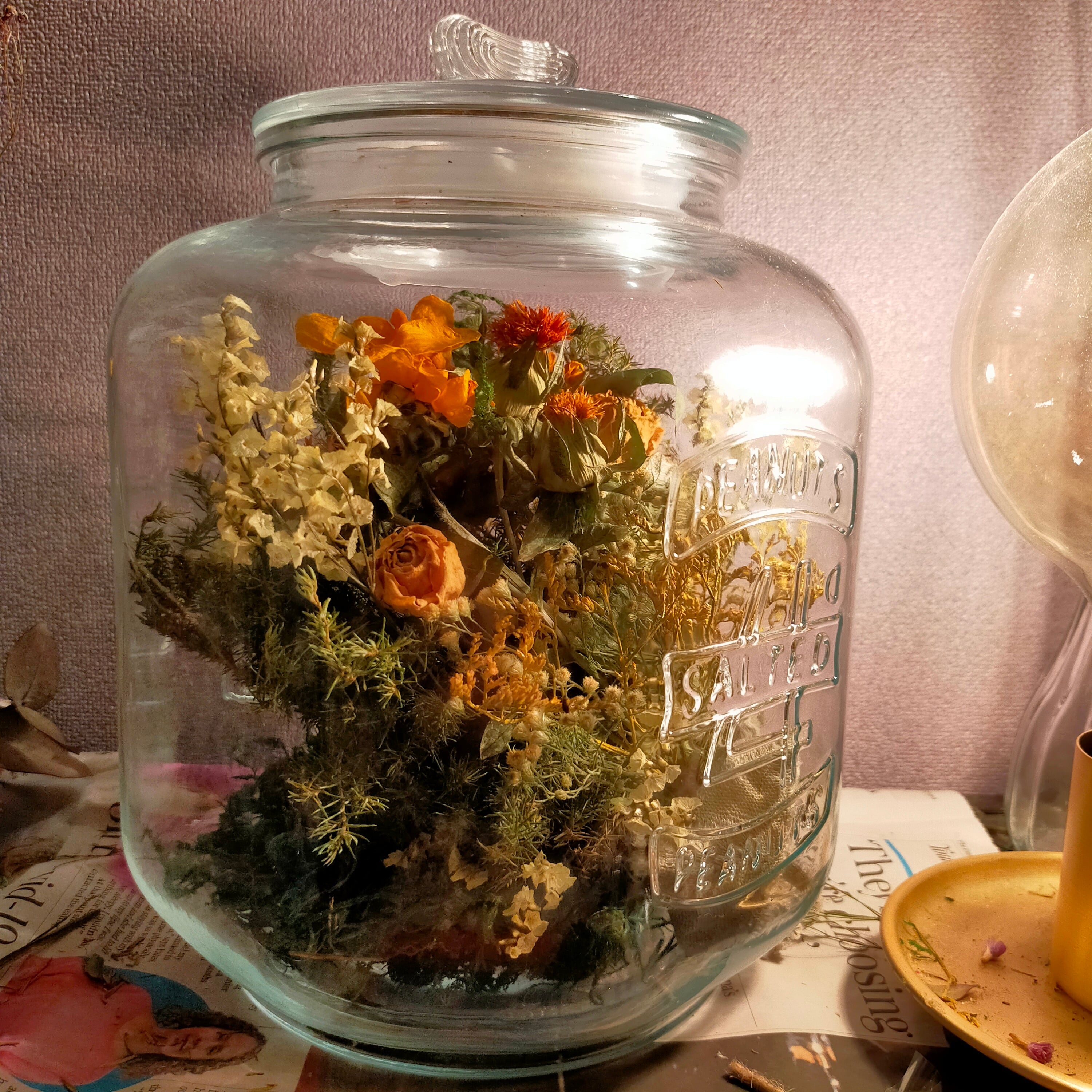 ”永”ブーケインボトル L 【”Ei”Dried Flowers Bouquet in Bottle L】