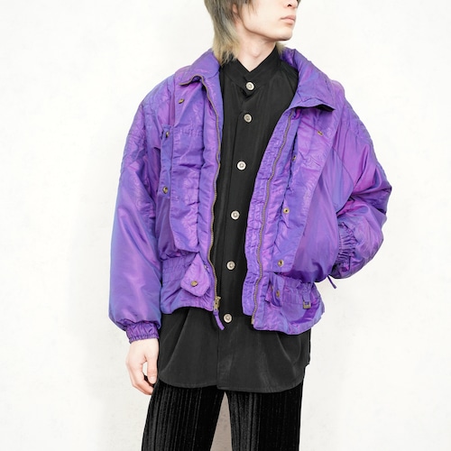 USA VINTAGE edelweiss SKIWEAR PURPLE COLOR DESIGN SKI BLOUSON/アメリカ古着パープルカラーデザインスキーブルゾン