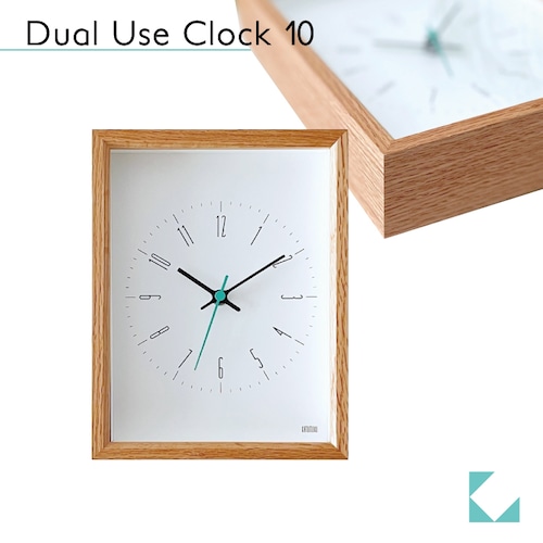KATOMOKU Dual use clock 10 ウォールナット km-147WA 掛け時計 置き掛け兼用