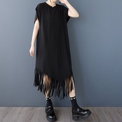 フリンジヘム Tシャツ ワンピース 30234