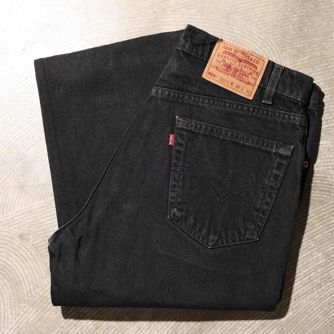 美品 36×32 Levi’s 505-0260 USA 98年 サルファーブラックデニムパンツ リーバイス