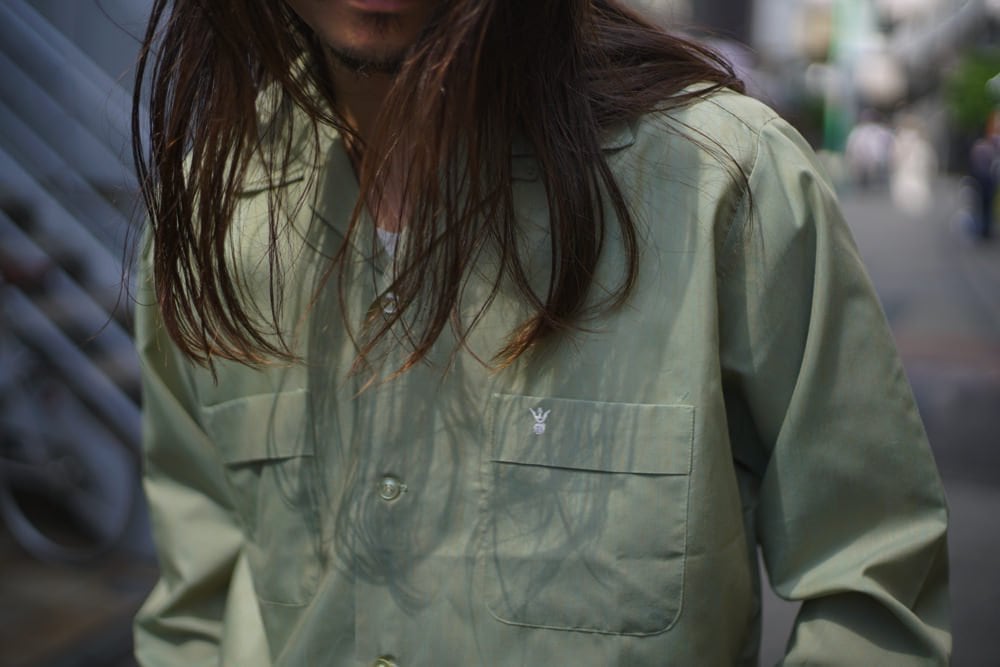 Permanent Press - Made In USA] Vintage Open Collar Shirt [1970s