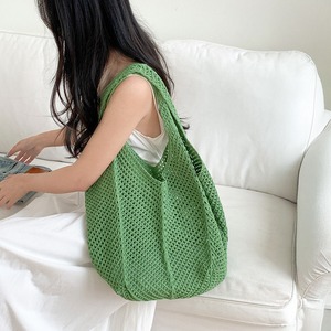 ニットバッグ レディース 韓国 ニット トートバッグ 大容量 A4 軽量 おしゃれ かわいい 大人 サブバッグ 買い物バッグ 柔らかい 通勤 通学 無地 大人可愛い 大人女子