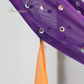 社交ダンス 衣装 スタンダードドレス ワンピース ドレス スタンダード 紫 フロート レース デモ 競技 ダンス パーティ 発表会 パープル系 エレガント 上品 おしゃれ フェミニン ステージ衣装 パーティー用 ダンスパフォーマンス