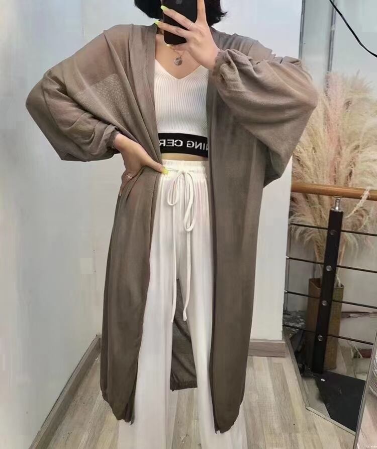 シアーロングカーディガン　AJ12541-815