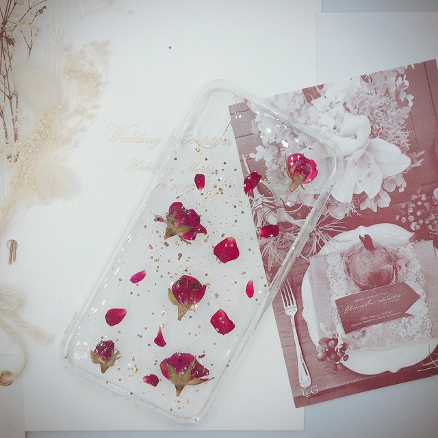 Iphoneケース 押し花 薔薇 バラ 蕾 花びら 金箔入り ドライフラワー 携帯ケース スマホケース Chatnoir Fleur Iphoneケース 押し花 薔薇 バラ 蕾 花びら 金箔入り ドライフラワー 携帯ケース スマホケース Chatnoir Fleur