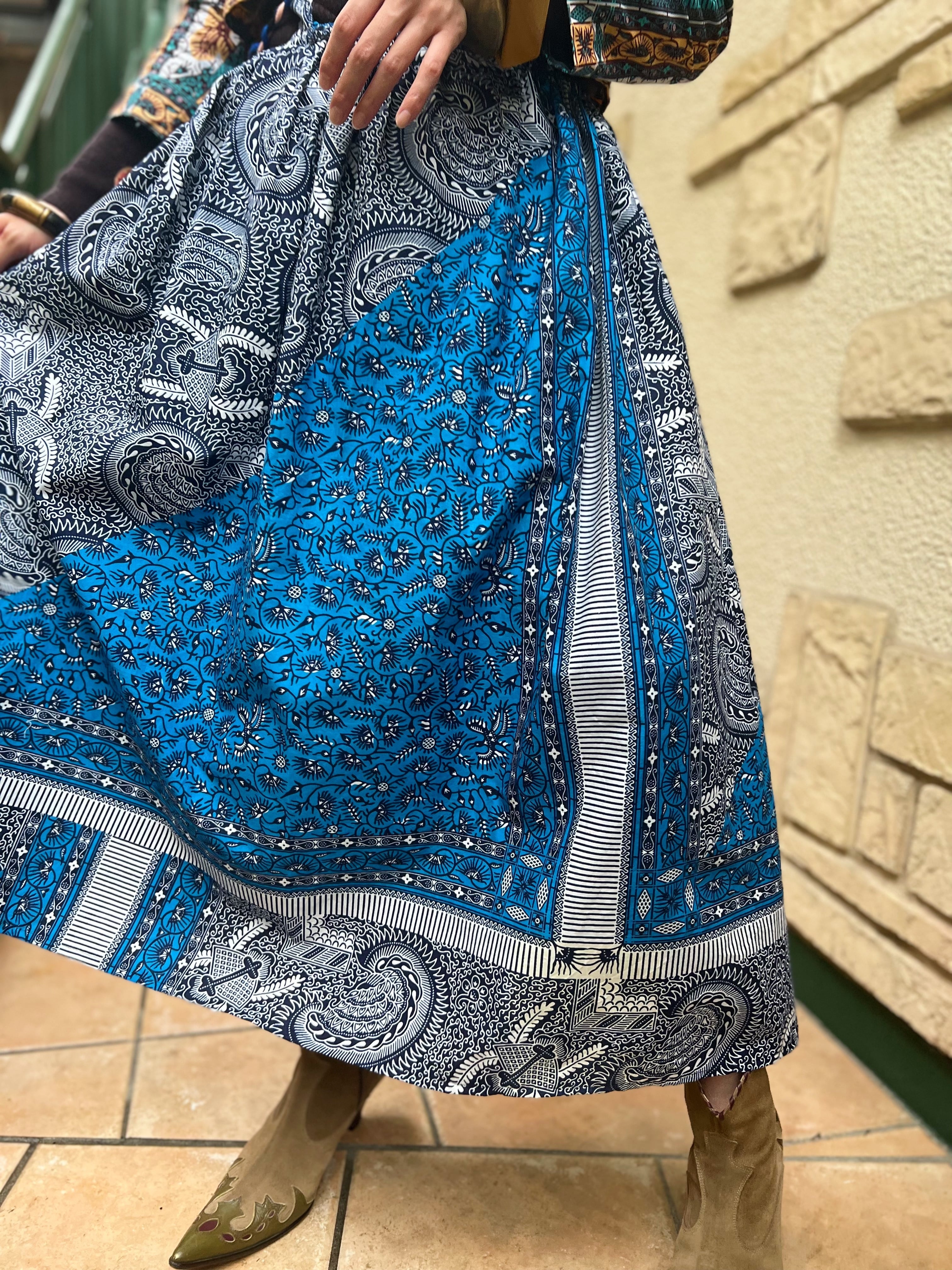 Vintage african batik cotton set up ( ヴィンテージ アフリカン 