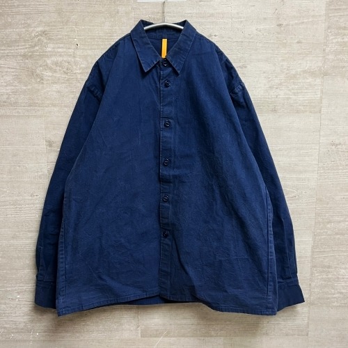 MAN-TLE マントル M-R6S1 REGULAR SHIRT コットンシャツ ブルー sizeS 【中目黒B04】