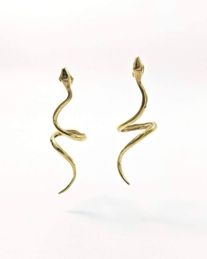 【labyrinthvintage】　Snake curl earrings