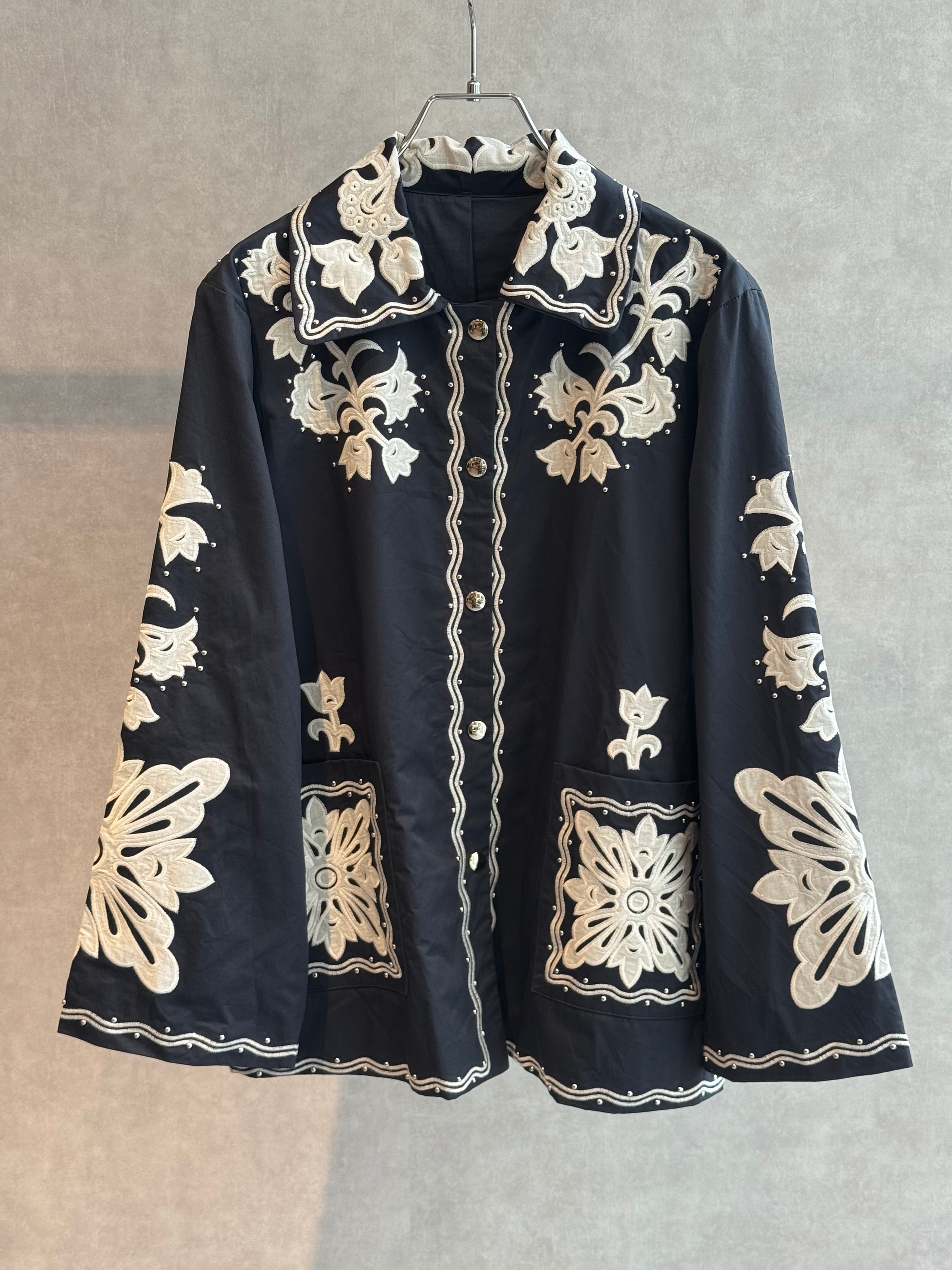 bead flower embroidery jacket