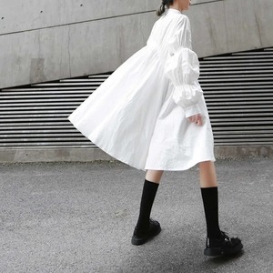 Irregular Ruffles Shift Dress / イレギュラー ラッフル シフト ドレス ワンピース