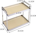 シンプル モダン アクリル バスルーム カウンタートップ 収納棚 オフィス用品 デスク オーガナイザー 多機能 ホームデコレーション ディスプレイ ラック 白 黒 ステンレス