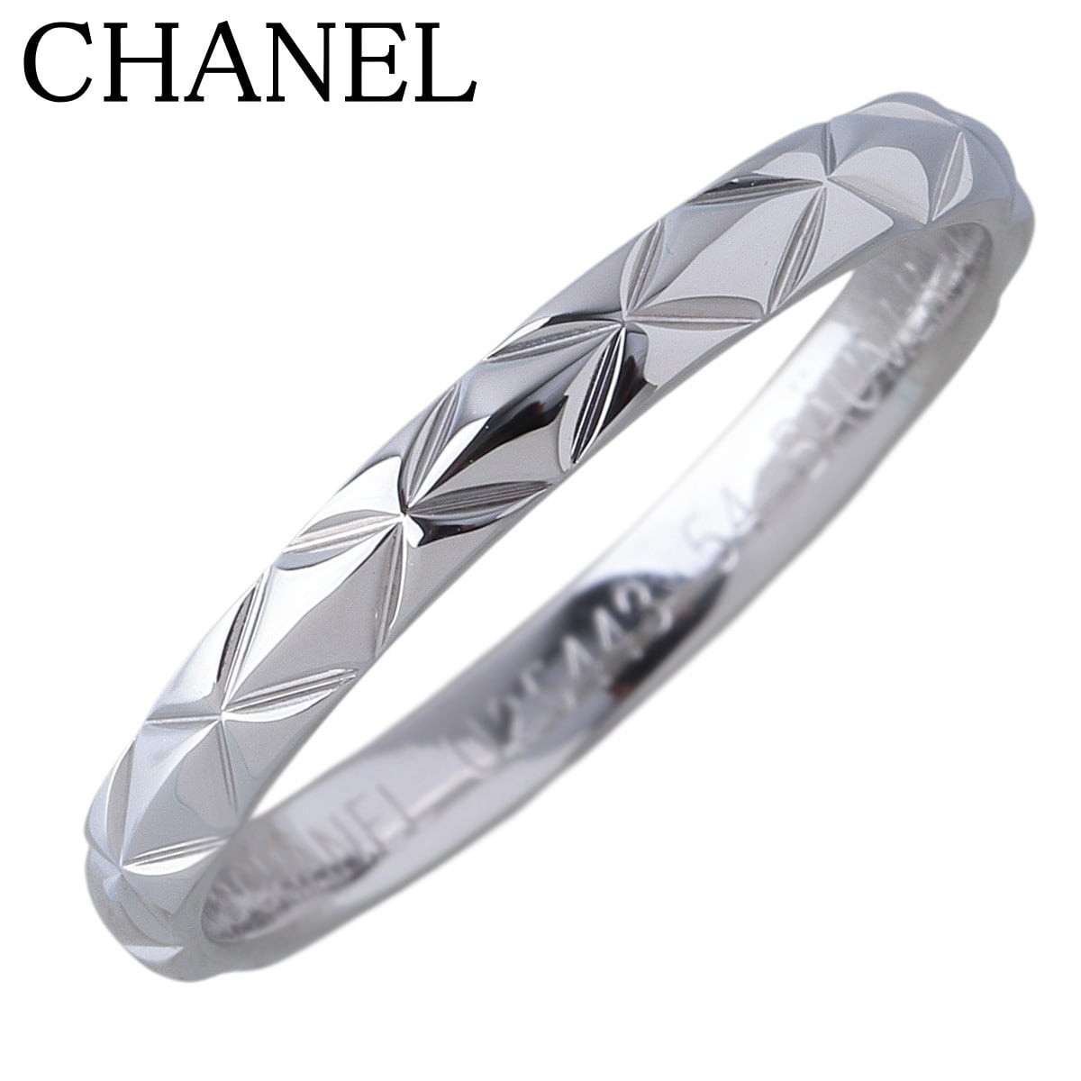 シャネル マトラッセ リング スモール #54 Pt950 新品仕上げ済 CHANEL