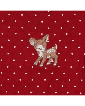 【予約】[ thesallyslaw ] Chloe Puff Romper｜Wine Dot