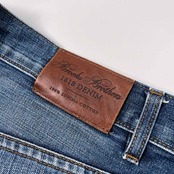USA製 Brooks Brothers ブルックスブラザーズ デニム パンツ ジーンズ W33 /SLIM FIT/メンズ/アメリカ製/革パッチ/縦落ち加工/スーピマコットン