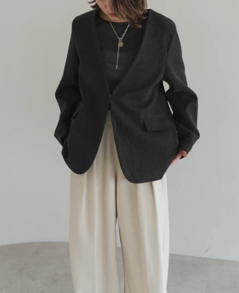 ナンバーミーTOKYO" NO COLOR TAILORED JACKET"CHARCOAL