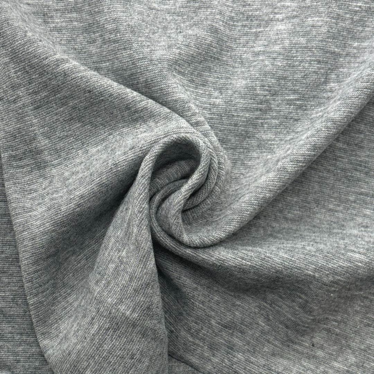 NY521◆3m◆40番手弱毛羽立ちもちもちフライスニット生地◆杢グレー