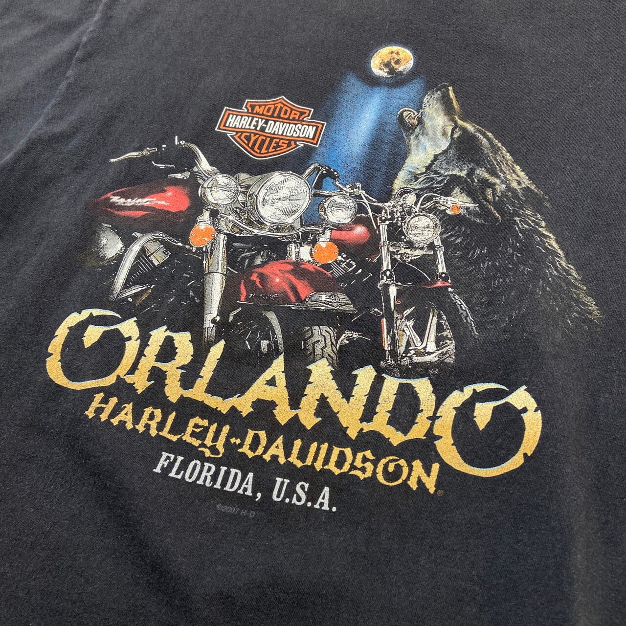 00年代 USA製 Harley-Davidson ハーレーダビッドソン 両面プリントT