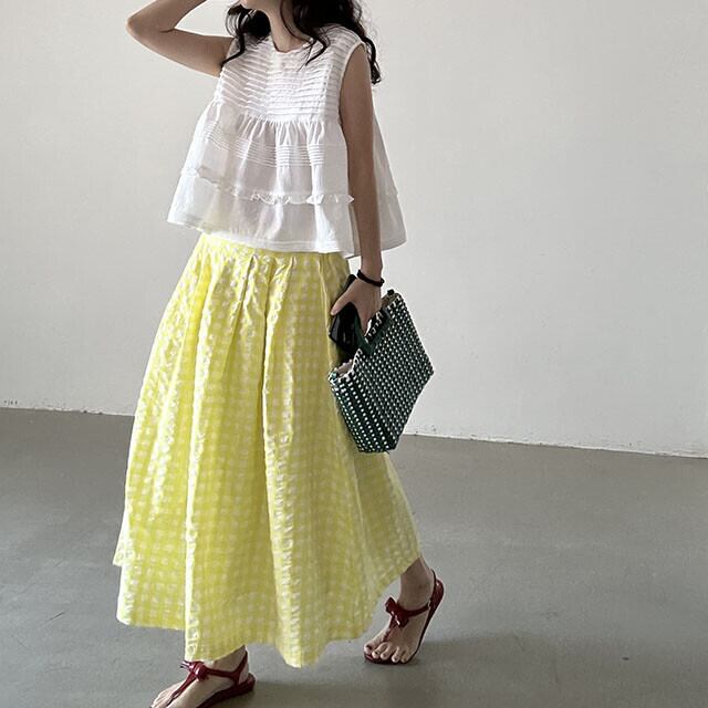 【set】ノースリーブブラウス×スカートセット M32727