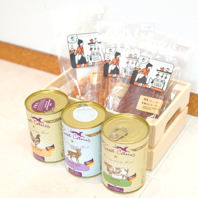 【即納 & 定期便】牛肉、鶏肉、鹿肉のペットフードとおやつの詰め合わせセット 3缶x3袋