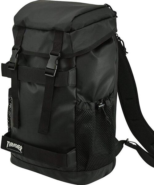 THRASHER (スラッシャー) フラップバックパック リュック ブラック×マグロゴ THRPN-8900