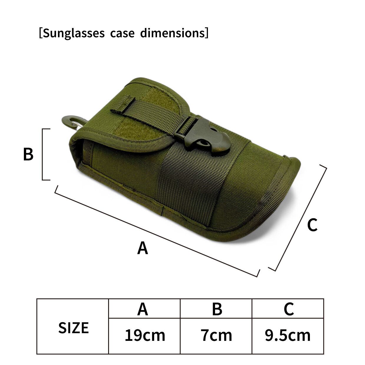 ＃MILITARY / モデル名：ミリタリーサングラスケース（カーキ）