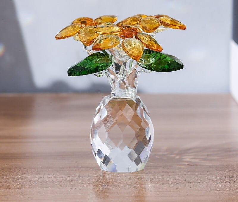 カラフルなクリスタルフラワーの装飾オブジェ 置物 | Russel 海外