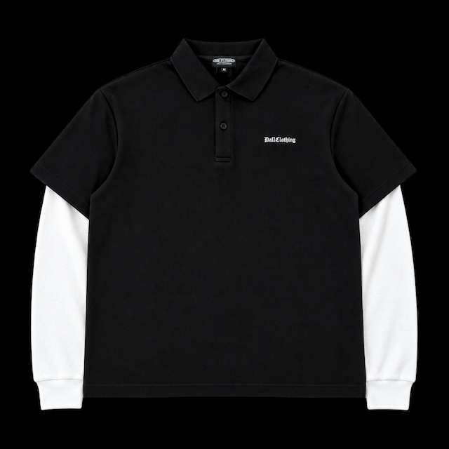 OLD ENGLISH LOGO GHOST LAYERED POLO SHIRT