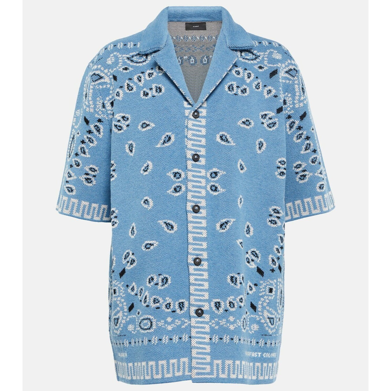 ALANUI COTTON PIQUET BANDANA SHIRT DENIM MULTICOLO