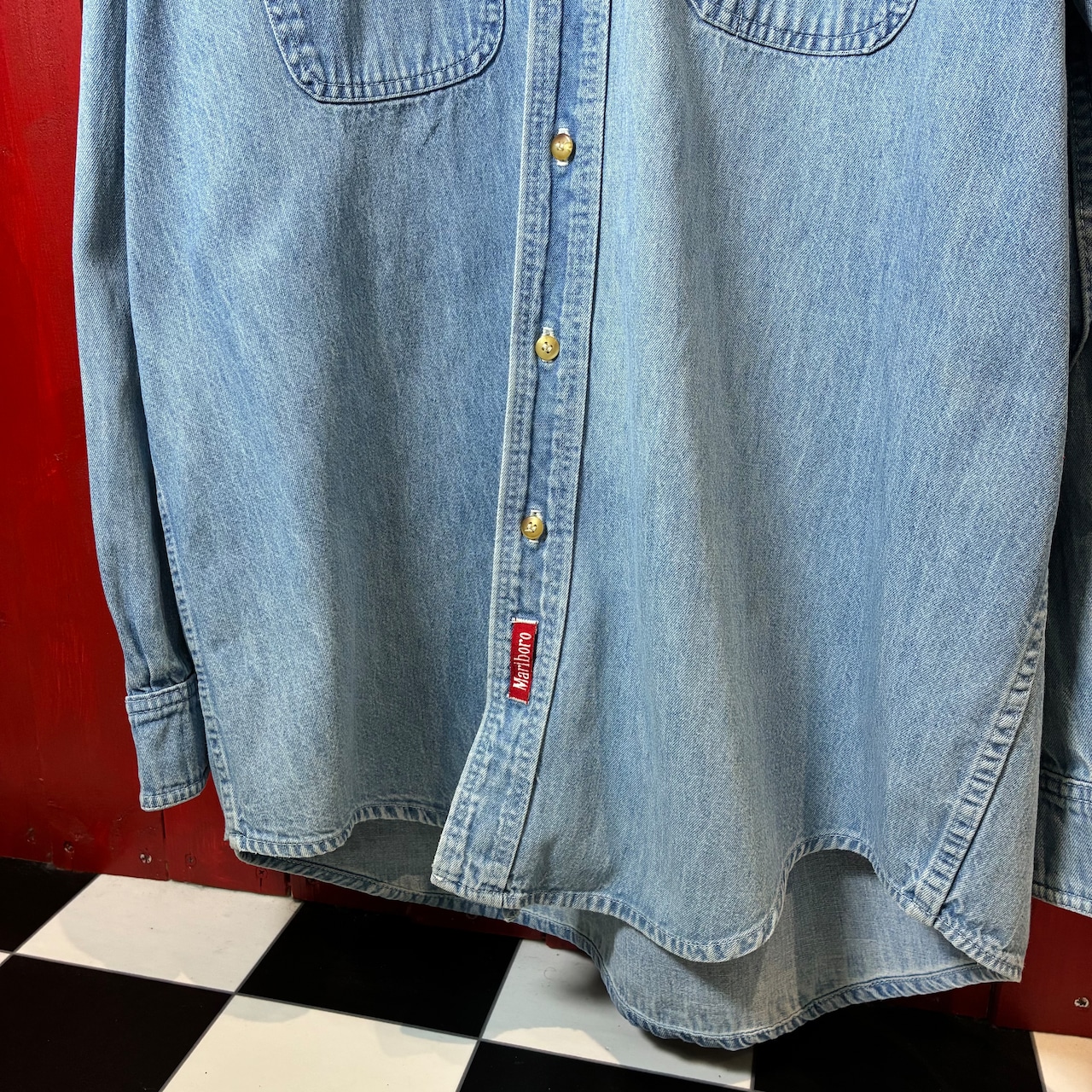 Marlboro デニムシャツ 長袖シャツ マルボロ XL